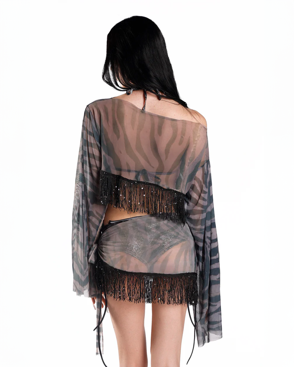ZEBRA FRINGE TOP