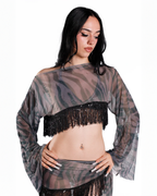 ZEBRA FRINGE TOP
